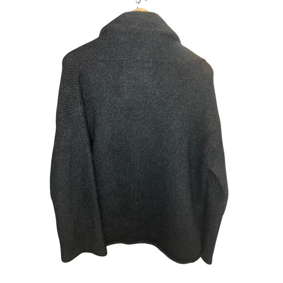 Peruvian Connection Black Bouclé Shawl Collar Cardigan Coat Size L NWT - Picture 3 of 8